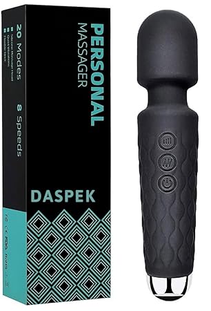 Daspek Women's Personal Body Massager | Electric Handheld Massager for Female with 20 Vibration Speeds | USB Rechargeable, Waterproof, Medical Grade Silicone for Men and Women"...